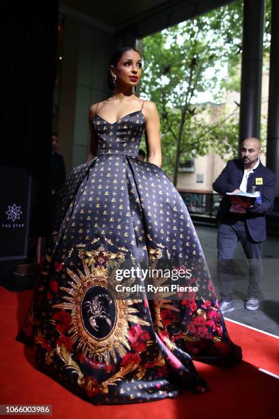 Mya arrives for the 32nd Annual ARIA Awards 2018 at The Star on November 28, 2018 in Sydney, Australia.