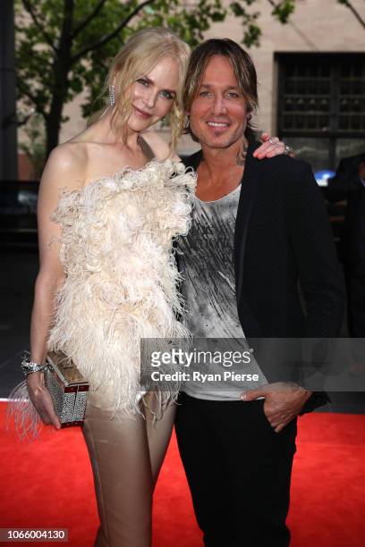 Nicole Kidman and Keith Urban arrive for the 32nd Annual ARIA Awards 2018 at The Star on November 28, 2018 in Sydney, Australia.