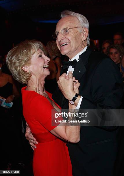 Politician Edmund Stoiber and his wife Karin Stoiber attend the Sportpresseball 2010 at Alte Oper on November 6, 2010 in Frankfurt am Main, Germany.