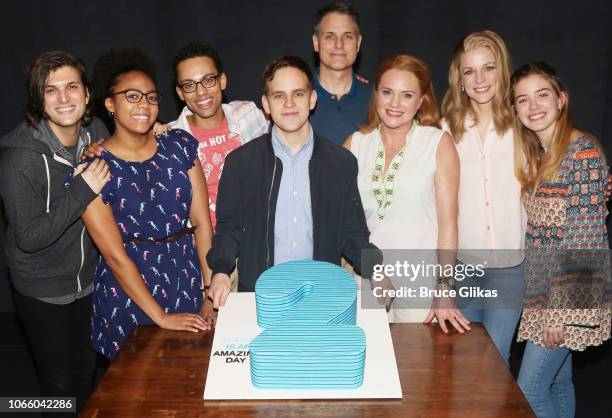 Alex Boniello, Phoenix Best, Sky Lakota Lynch, Asa Somers, Taylor Trensch, Jennifer Laura Thompson, Lisa Brescia and Mallory Bechtel pose at the 2nd...