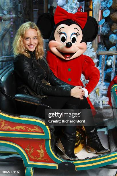 Actress Helene de Fougerolles attends the Christmas Season Launch at Disneyland Paris on November 6, 2010 in Paris, France.