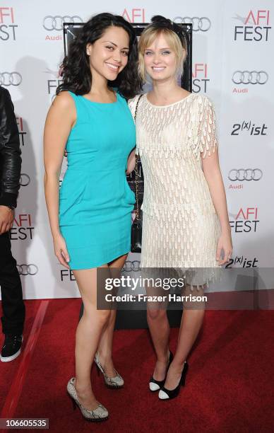 Actress Alyssa Diaz , and actress Sara Paxton arrives at AFI FEST 2010 presented by Audi held at Grauman's Chinese Theatre on November 6, 2010 in...