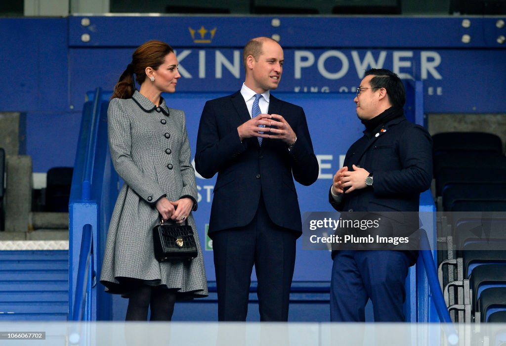 The Duke And Duchess Of Cambridge Visit Leicester City FC