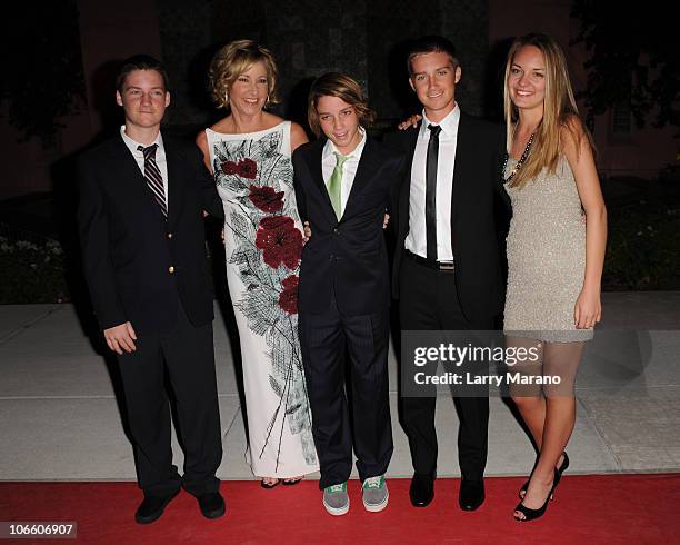 Chris Evert and family arrive at 2010 Chris Evert/Raymond James Pro-Celebrity Tennis Classic Gala on November 6, 2010 in Boca Raton, Florida.