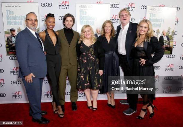 Al Higgins, Ashleigh LaThrop, Casey Thomas Brown, Sarah Baker, Nancy Travis, Donald Petrie and Emily Osment attend the Los Angeles Premiere of 'The...