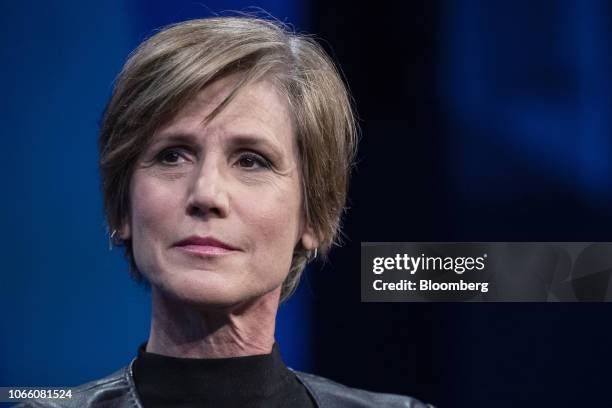 Sally Yates, partner of King & Spalding LLP, listens during the Bloomberg Year Ahead Summit in New York, U.S., on Wednesday, Nov. 28, 2018. The...