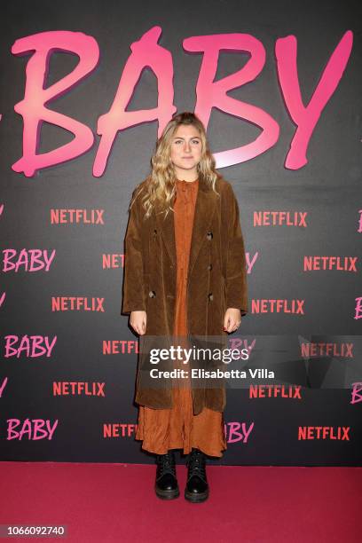 Sofia Viscardi attends the Netflix's "Baby" World Premiere Afterparty at Villa Sublime on November 27, 2018 in Rome, Italy.