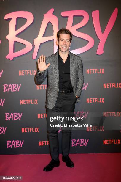 Edoardo Purgatori attends the Netflix's "Baby" World Premiere Afterparty at Villa Sublime on November 27, 2018 in Rome, Italy.