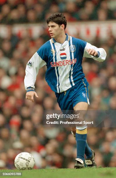 Dejan Stefanovic of Sheffield Wednesday in action during the FA Carling Premiership match between Manchester United and Sheffield Wednesday at Old...