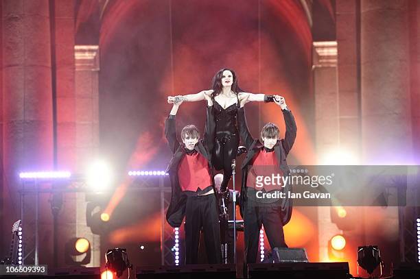 Olvido Gara performs at the MTV Spain Outisde Broadcast at Puerta Del Alcala on November 6, 2010 in Madrid, Spain.
