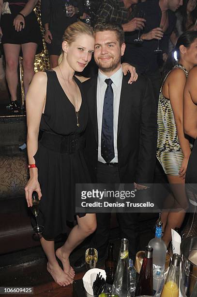 Sarah McNeilly and Jack Osbourne attend the fifth anniversary party of TAO Nightclub at the Venetian on November 6, 2010 in Las Vegas, Nevada.