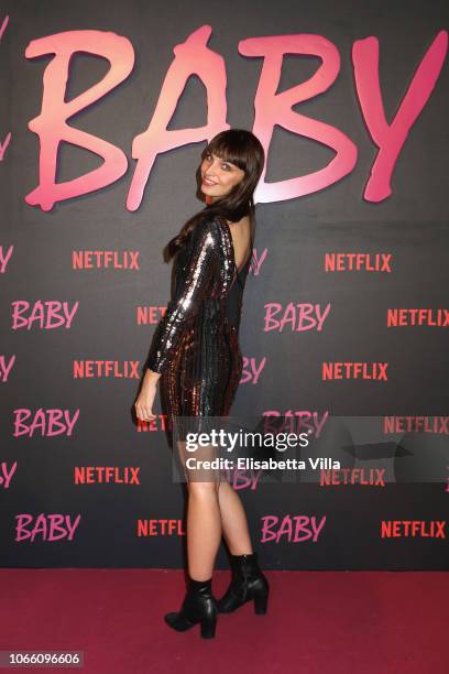 Beatrice Bartoni attends the Netflix's "Baby" World Premiere Afterparty at Villa Sublime on November 27, 2018 in Rome, Italy.