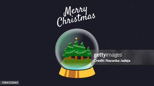 christmas ball with merry christmas text - 2025 2019 stock illustrations
