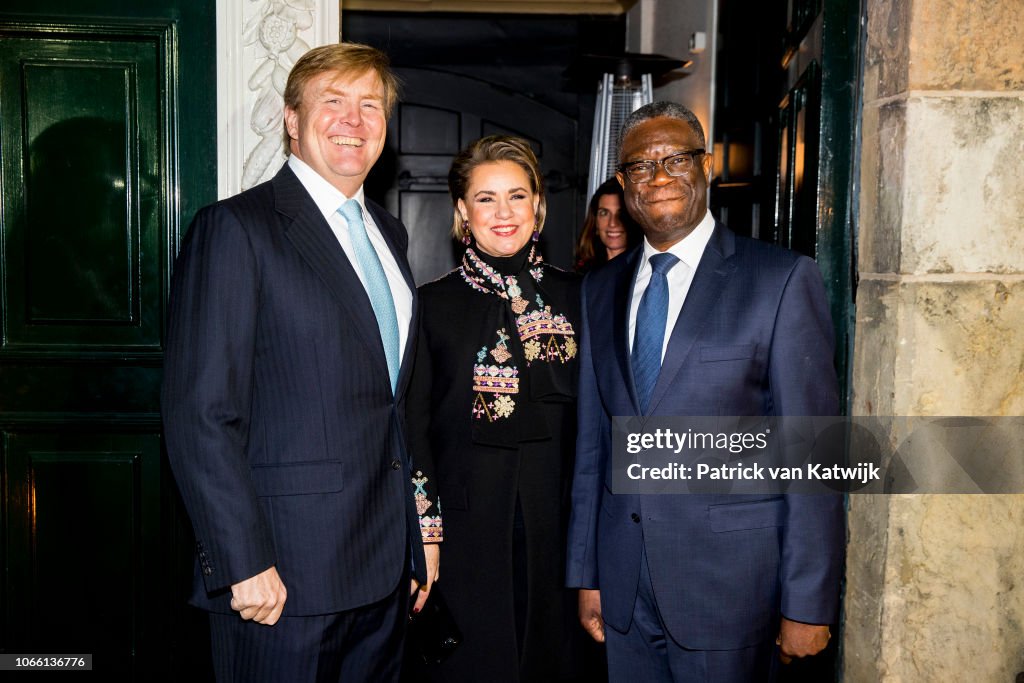 King Willem-Alexander of The Netherlands And Grand Duchess Maria Teresa of Luxembourg Attend The Mukwege Symposium at The Hague