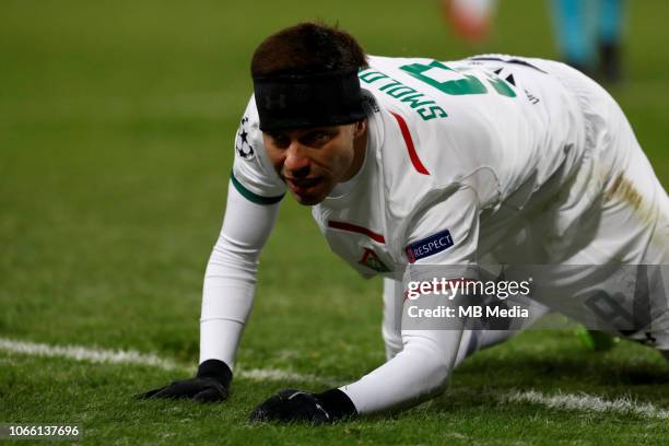 Fedor Smolov of FC Lokomotiv Moscow during the Group D match of the UEFA Champions League between FC Lokomotiv Moscow and Galatasaray at Lokomotiv...