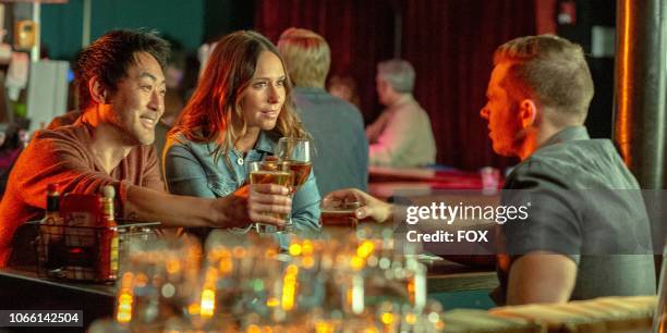 Kenneth Choi, Jennifer Love Hewitt and Oliver Stark in the Buck, Actually episode of 9-1-1 airing Monday, Nov. 5 on FOX.