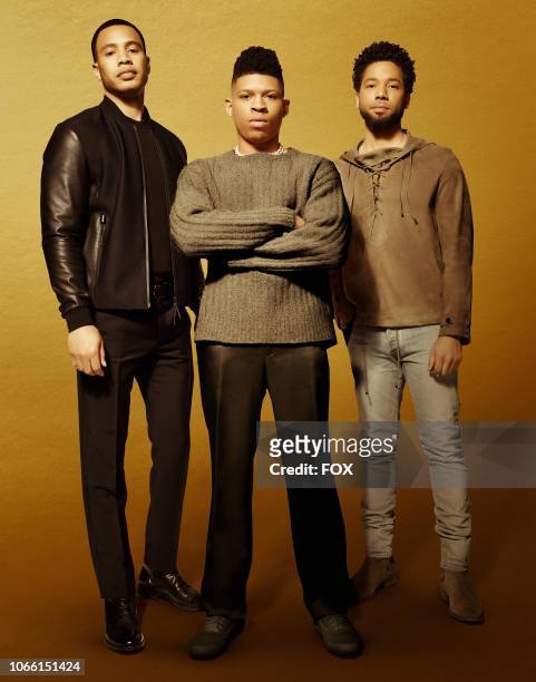 Trai Byers as Andre Lyon, Bryshere Y. Gray as Hakeem Lyon and Jussie Smollett as Jamal Lyon in Season Five of EMPIRE premiering Wednesday, Sept. 26...