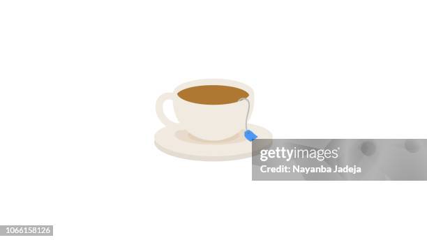 creative coffee/tea cup design icon - tea cup stock illustrations