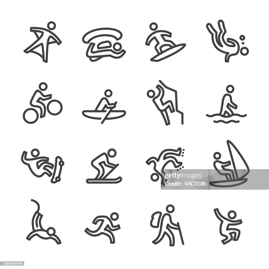 Extreme Sports Icons - Line Series