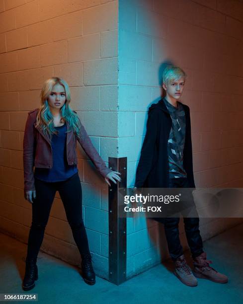Natalie Alyn Lind as Lauren Strucker and Percy Hynes White as Andy Strucker in Season Two of THE GIFTED premiering Tuesday, Sept. 25 on FOX.