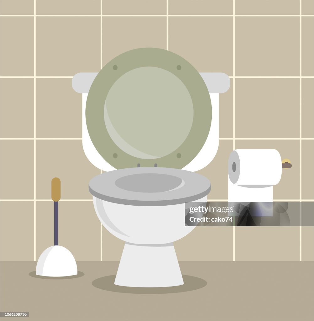 Cartoon-Toilette-Abbildung