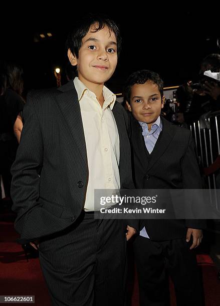 Actors Christopher Ruiz-Esparza and Gerardo Ruiz-Esparza arrive at "Abel" screening during AFI FEST 2010 presented by Audi at Grauman's Chinese...