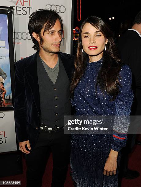 Executive producer Gael Garcia Bernal and actress Mia Maestro arrive at "Abel" screening during AFI FEST 2010 presented by Audi at Grauman's Chinese...