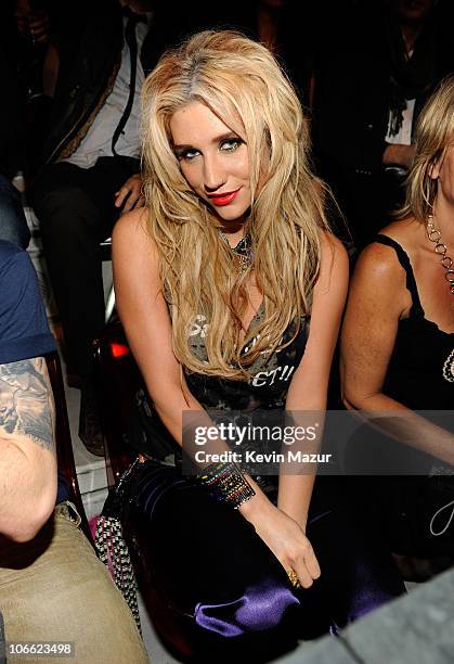 Musician Ke$ha poses during the MTV Europe Music Awards 2010 live show at La Caja Magica on November 7, 2010 in Madrid, Spain.