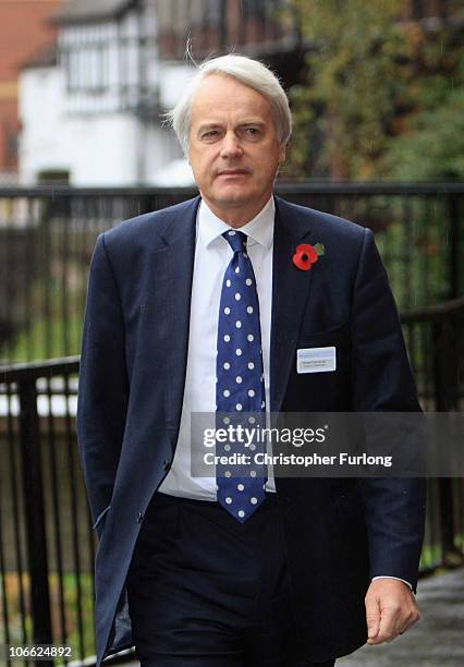 Robert Francis QC arrives at Stafford Civic Centre for the Public Inquiry into Stafford Hospital on November 8, 2010 in Stafford, England. The public...