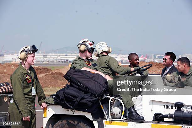 American Defence personnel are in stand by during the visit of Barack Obama and Michelle Obama in Mumbai on 6th November.