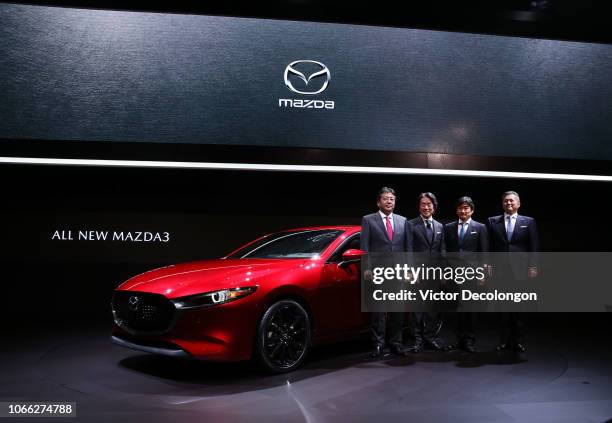 Akira Marumoto, President and CEO, Mazda Motor Corporation, Masahiro Moro, President and CEO, Mazda North American Operations, Ichiro Hirose,...