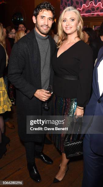 Kirk Newmann and Hayley McQueen attend The Evening Standard Insider launch party at Sketch on November 28, 2018 in London, England.