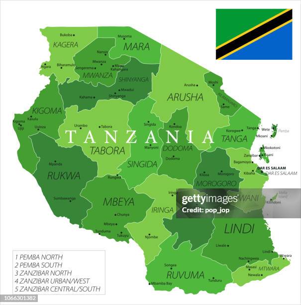 15 - tanzania - green isolated 10 - tanzania stock illustrations