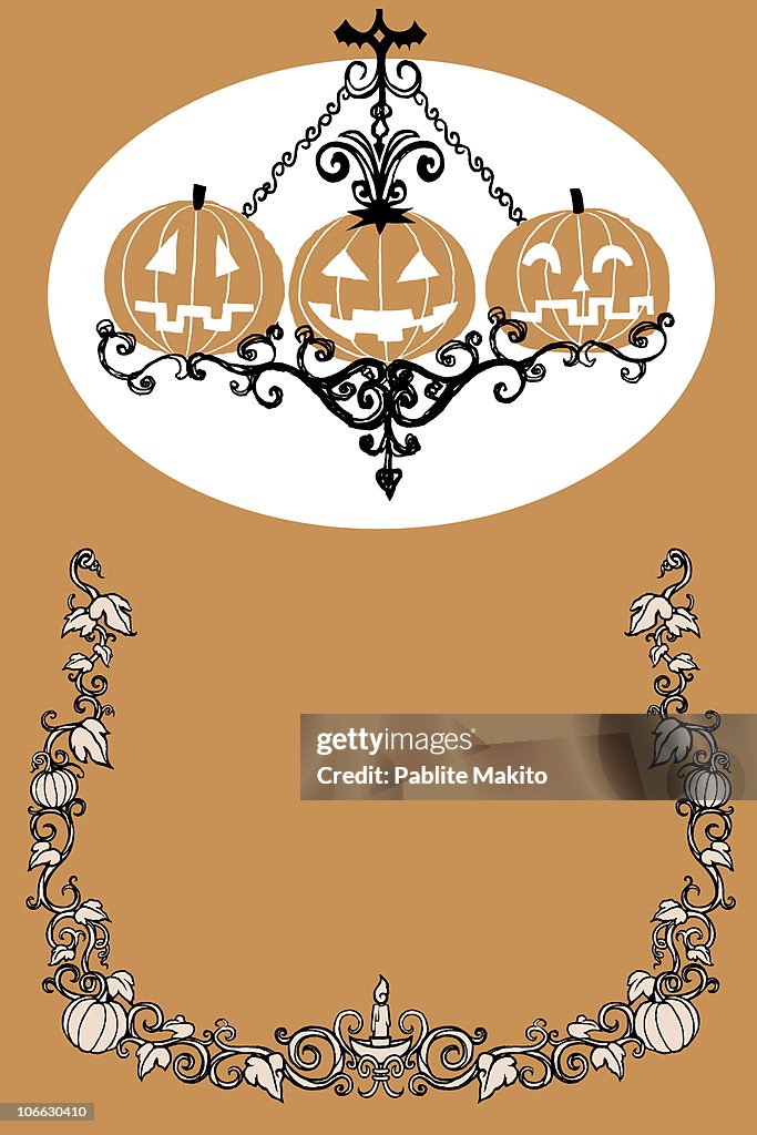 Halloween pumpkin chandeliers and pumpkin ornament