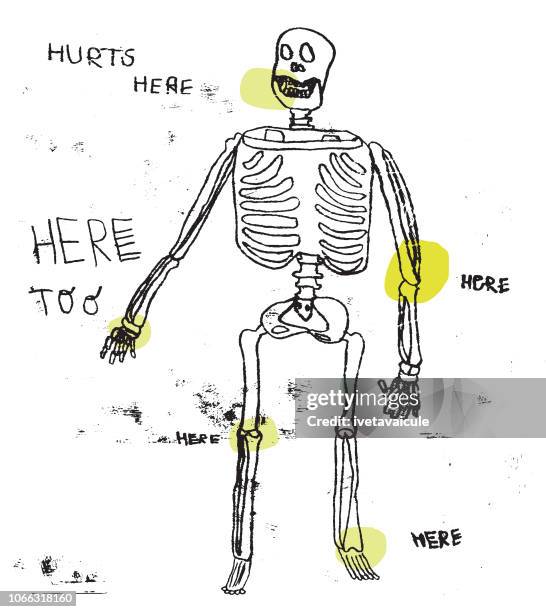 human skeleton - joint body part stock illustrations