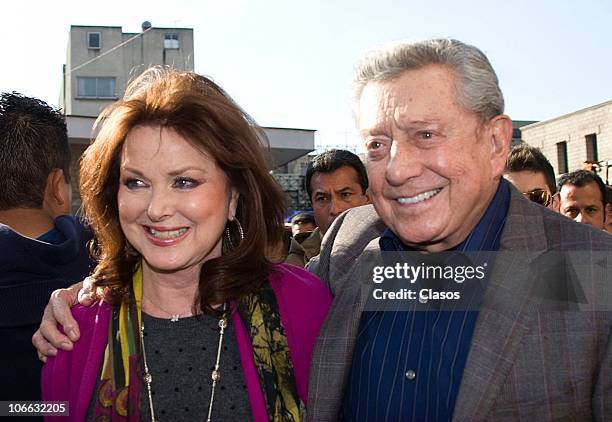 Christiane Martel and Miguel Aleman Velasco during the opening race of the Temporada Grande 2010-2011 at Plaza de Toros on November 7, 2010 in Mexico...