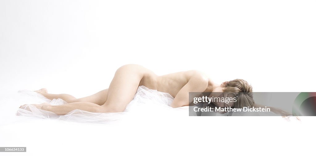 Athletic woman reclining