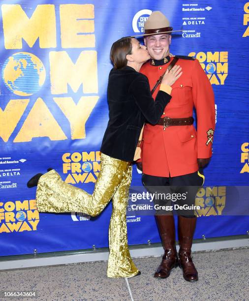 Suzanne Cryer arrives at the "Come From Away" Opening Night Performance at Ahmanson Theatre on November 28, 2018 in Los Angeles, California.