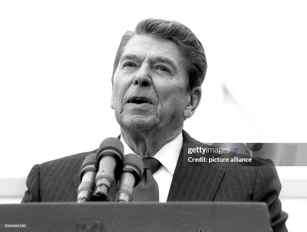 US President Ronald Reagan in Berlin for city's 750th anniversary