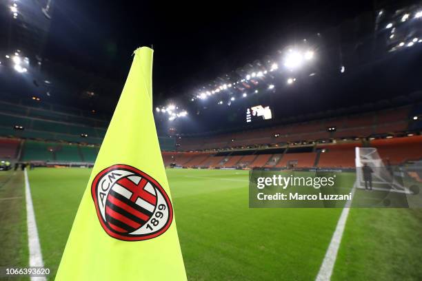 General view of the stadium before the UEFA Europa League Group F match between AC Milan and F91 Dudelange at Stadio Giuseppe Meazza on November 29,...