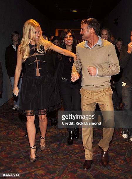 Actors Gwyneth Paltrow and Tim McGraw attend the "Country Strong" Premiere at Regal Green Hills on November 8, 2010 in Nashville, Tennessee.