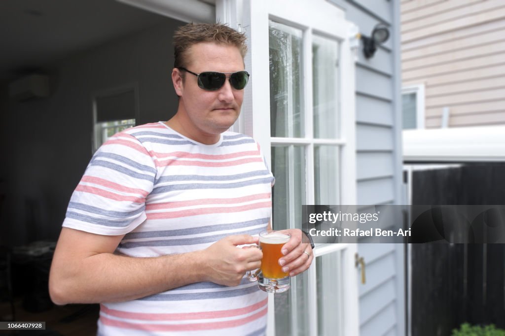 Sad Man Drinking Beer