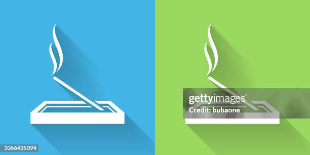 incense icon with long shadow - incense stock illustrations