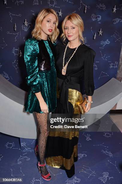 Princess Maria-Olympia of Greece and Denmark and Marie-Chantal, Crown Princess of Greece and Denmark attend the Claridge's Zodiac Party hosted by...
