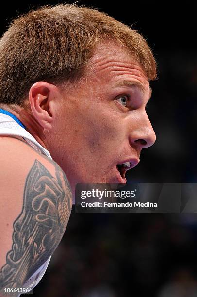 Jason Williams of the Orlando Magic reacts during the game against the Atlanta Hawks on November 8, 2010 at the Amway Center in Orlando, Florida....