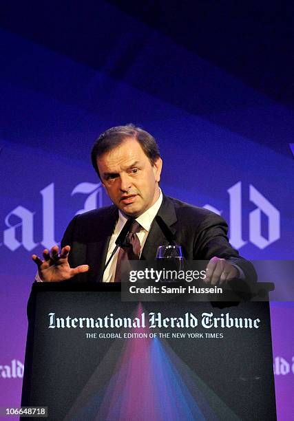 President and CEO of Van Cleef & Arpels Stanislas de Quercize attends Day 1 of the International Herald Tribune Heritage Luxury Conference at...