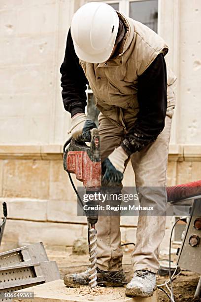construction - boormachine stockfoto's en -beelden