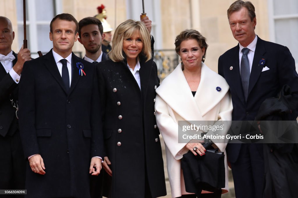 French President Emmanuel Macron Welcomes Head Of States For The Commemoration Of The 100th Anniversary Of The End Of WWI