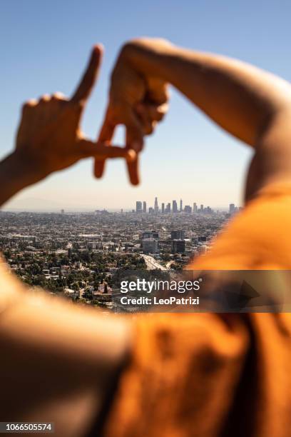 hispanic tourist in los angeles - california - city of los angeles stock pictures, royalty-free photos & images