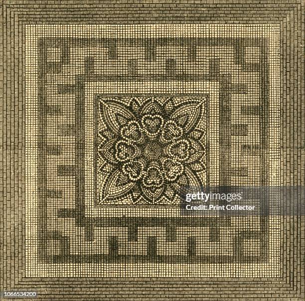 Ancient Roman Pavement Found in Threadneedle Street, 1841', . Roman mosaic floor discovered in the City of London. From Old and New London, Volume I,...